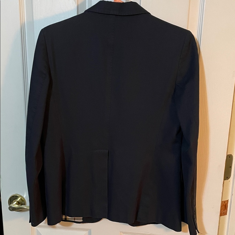 Burberry Navy Blazer with Signature Check Trim - Picture 7 of 7